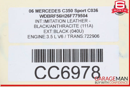 05-09 Mercedes W203 C350 CLK350 Power Steering Rack & Pinion Assembly RWD OEM