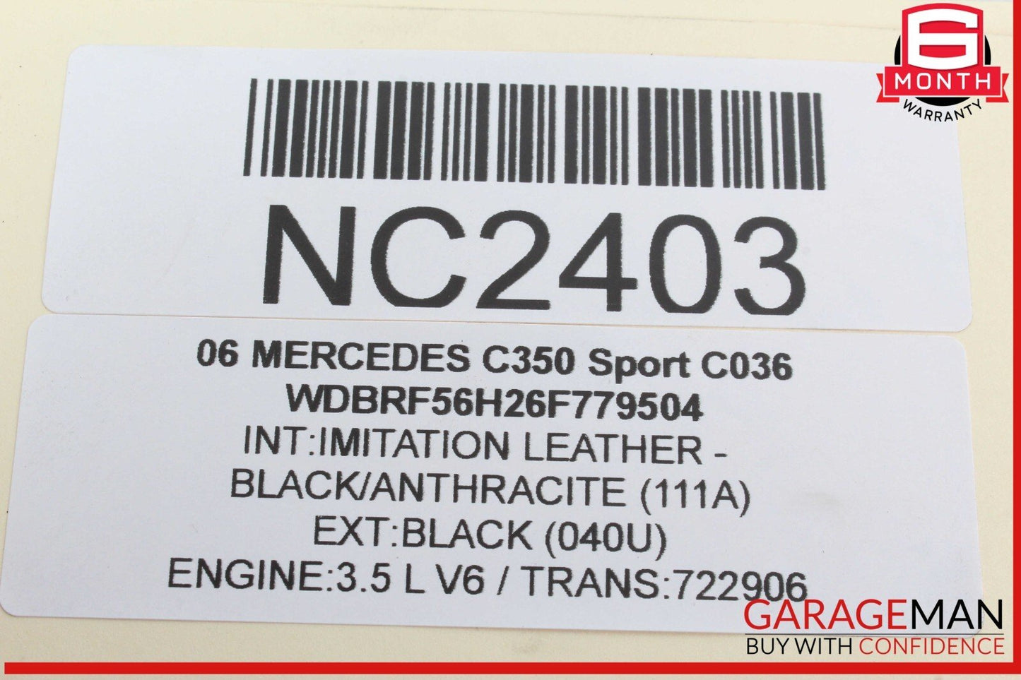 01-07 Mercedes W203 C350 Sport Front Left Driver Side Headlight Support Bracket