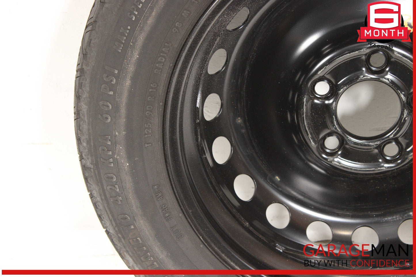 08-14 Mercedes W204 C250 C300 Emergency Spare Tire Donut Wheel Rim 125 90 16"