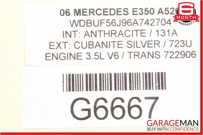 03-06 Mercedes W211 E320 E350 E500 Front Right Side Exterior Door Handle Silver