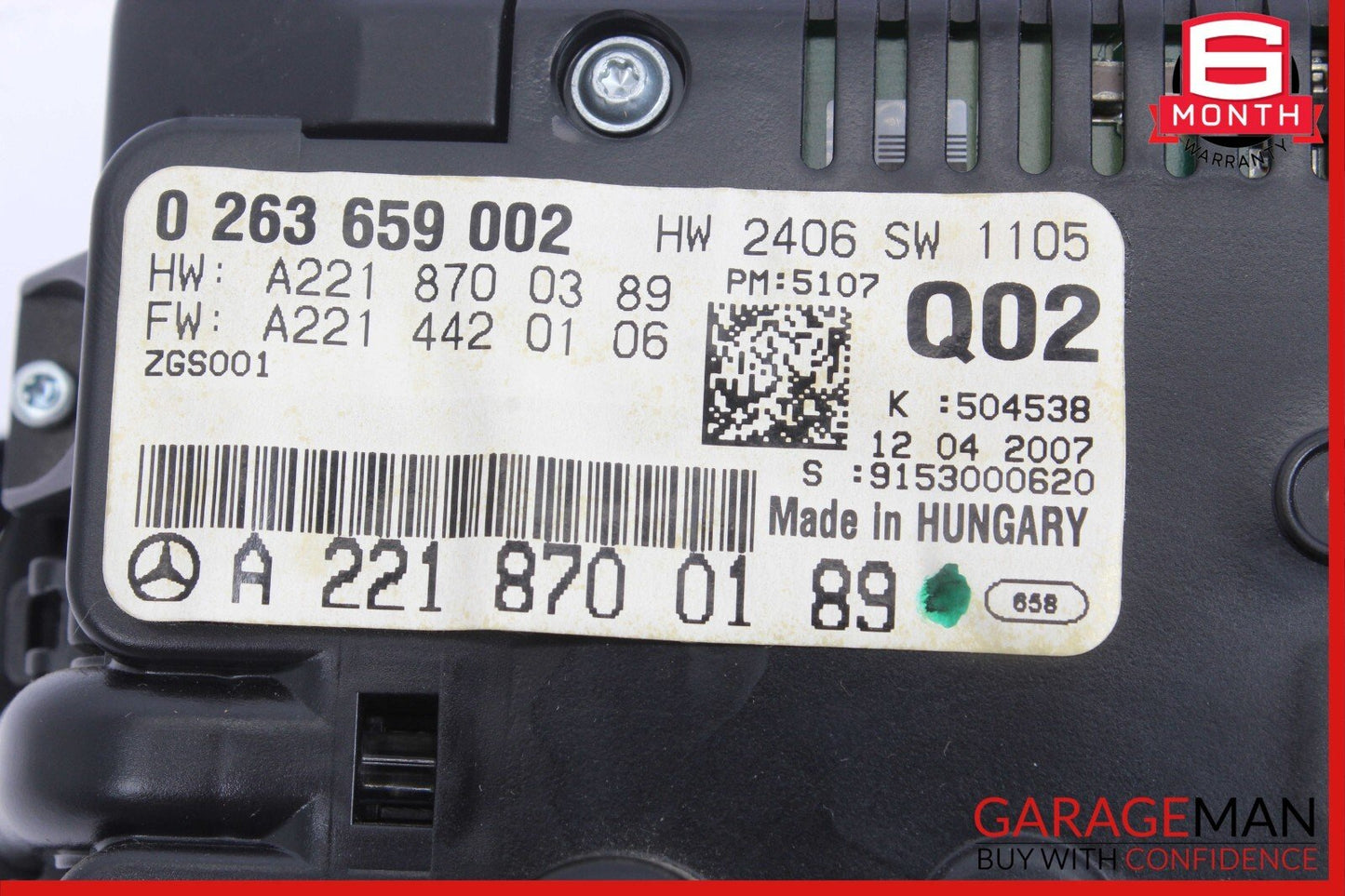 07-10 Mercedes S550 CL550 CL600 Navigation Information Display Screen Monitor