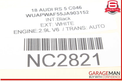 18-23 Audi RS5 S5 Front Windshield Lane Change Assist Camera 8W6907217A OEM