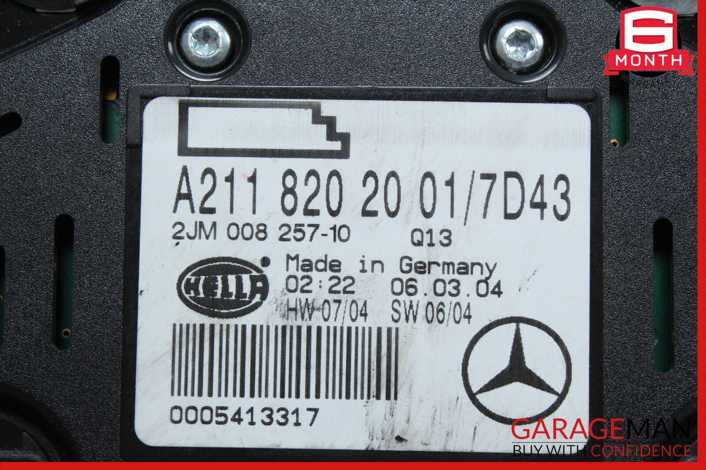 03-11 Mercedes W211 E550 CLS550 Rear Overhead Dome Light Lamp Reading Map Gray