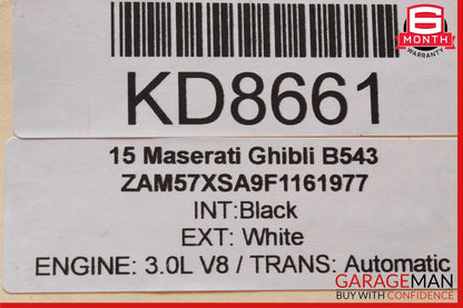 14-17 Maserati Ghibli M157 Top Roof Shark Fin Antenna White OEM