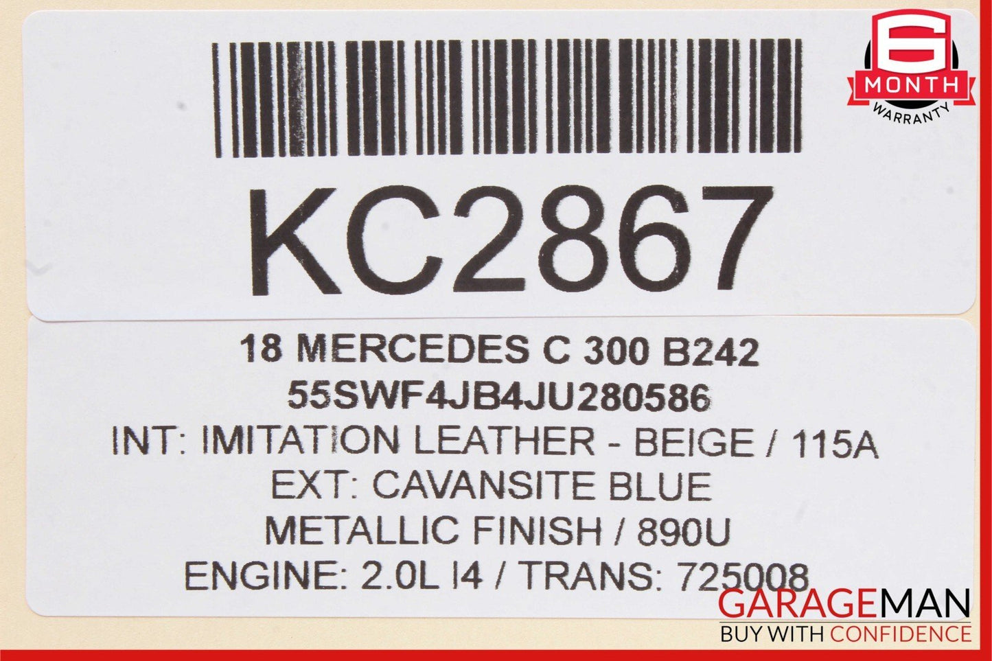 15-18 Mercedes W205 C300 C400 Rear Left Driver Side Door Control Module Unit