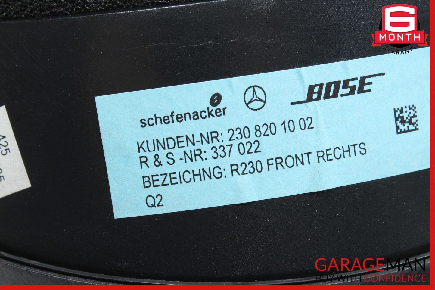 03-08 Mercedes R230 SL500 SL550 SL55 AMG Front Right Side Door Audio Speaker