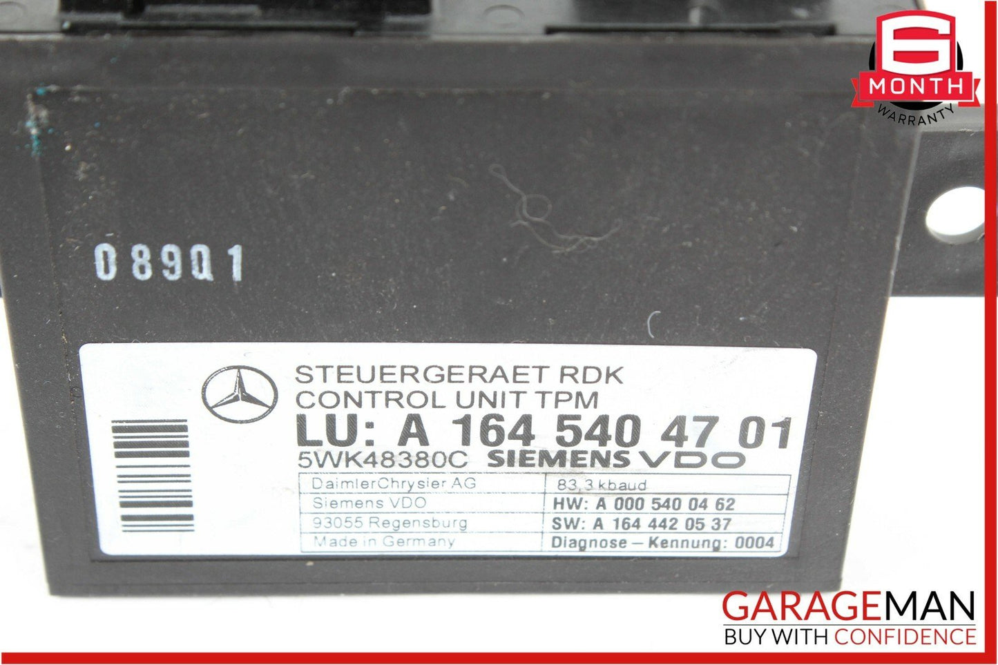 06-12 Mercedes GL450 E350 CL63 AMG TPMS Tire Pressure Control 1645404701 OEM