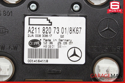 07-09 Mercedes W211 E350 E500 E63 AMG Rear Overhead Dome Light Reading Map Brown