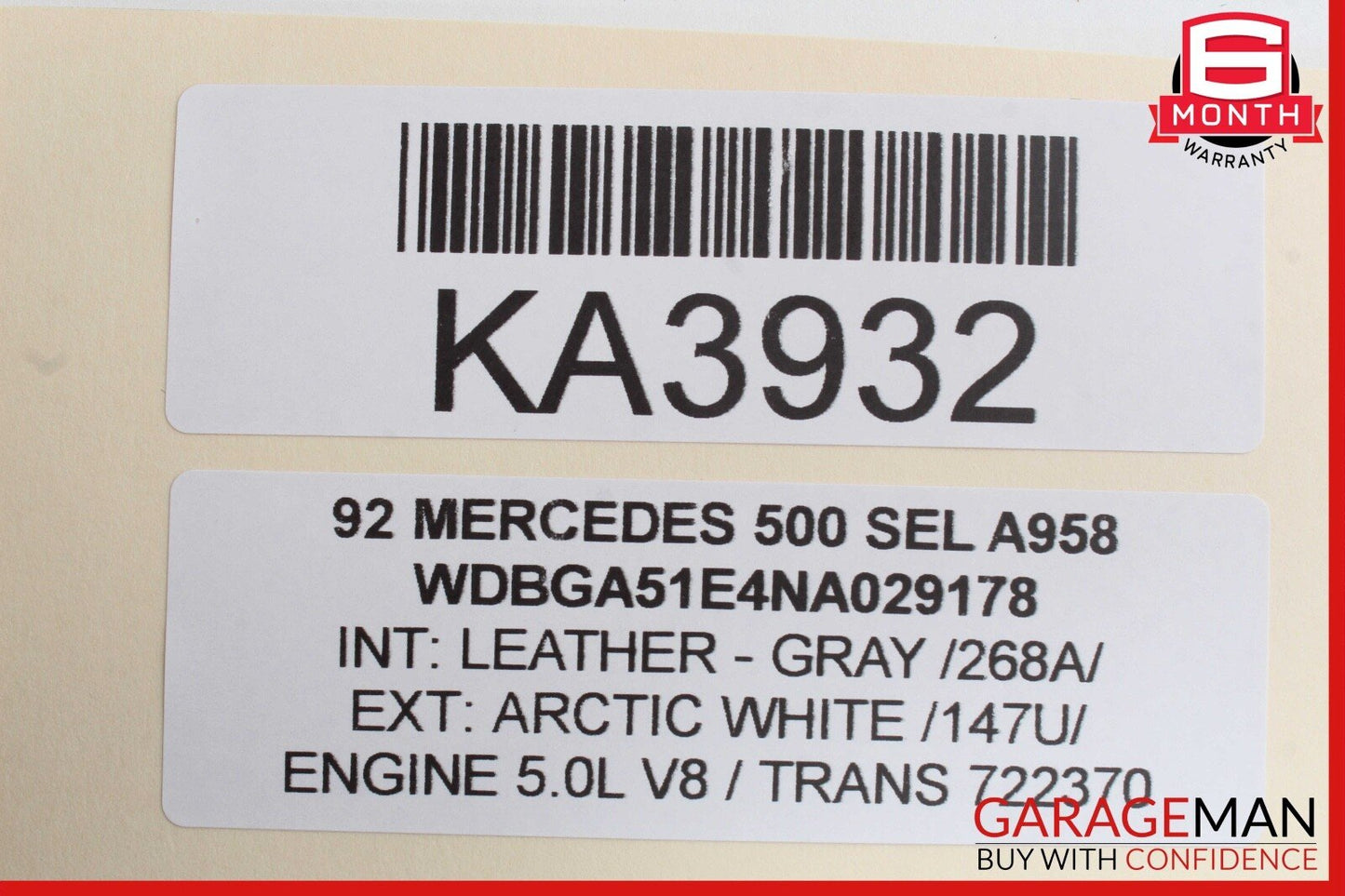 92-93 Mercedes W140 500SEL PML Computer Control Module Unit w/ Heated Module OEM