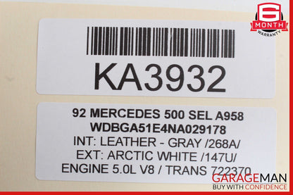 92-93 Mercedes W140 500SEL PML Computer Control Module Unit w/ Heated Module OEM