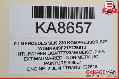 97-04 Mercedes R170 SLK230 Front Left Side Seat Headrest Head Rest OEM