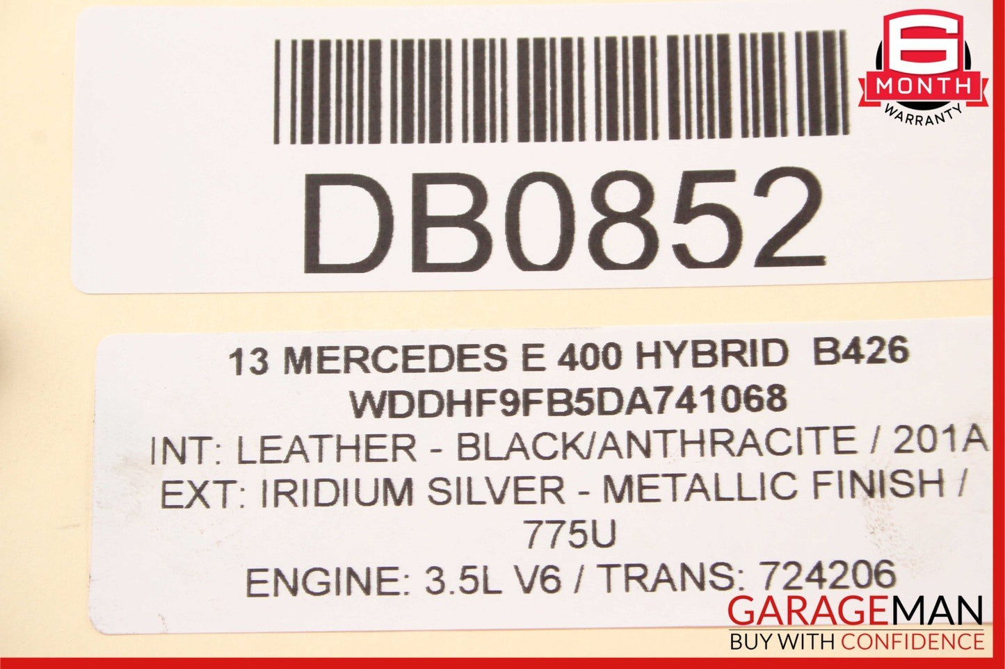 13-14 Mercedes W212 E400 Hybrid Transmission Assembly 2122711101 OEM 150k