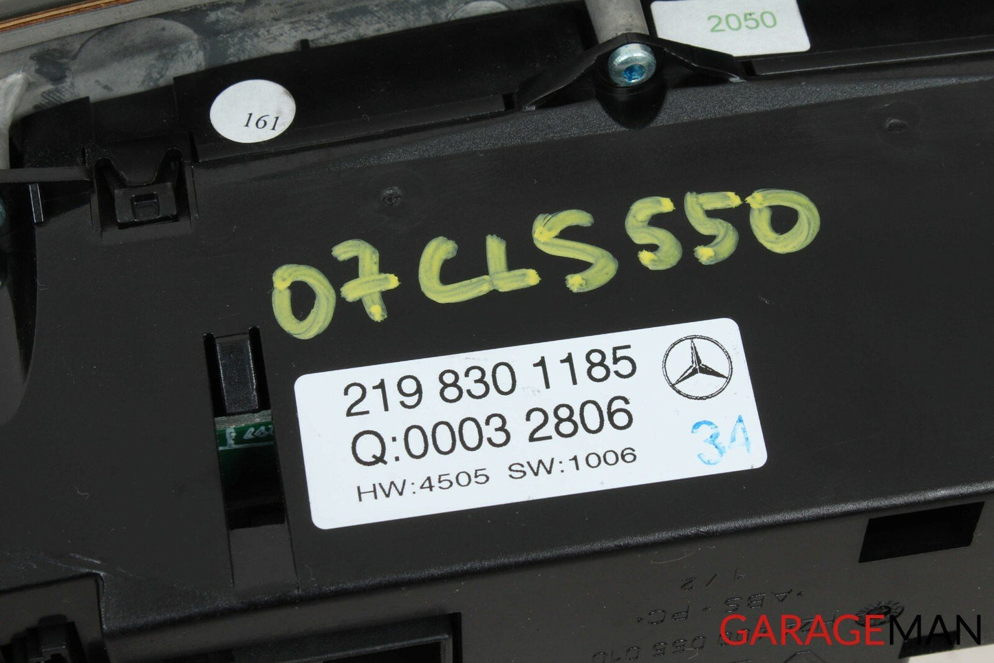 06-11 Mercedes W219 CLS550 Center Dash Climate Control Trim Bezel Panel Assembly