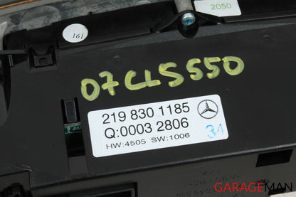 06-11 Mercedes W219 CLS550 Center Dash Climate Control Trim Bezel Panel Assembly