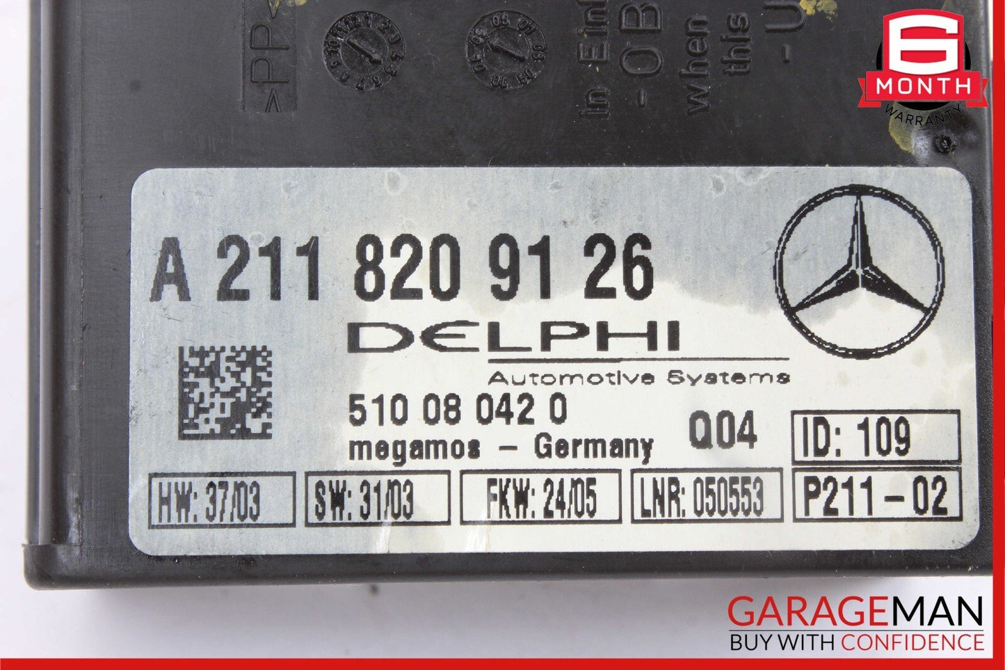 00-08 Mercedes R171 SLK280 Anti Theft Control Alarm Module 2118209126 OEM