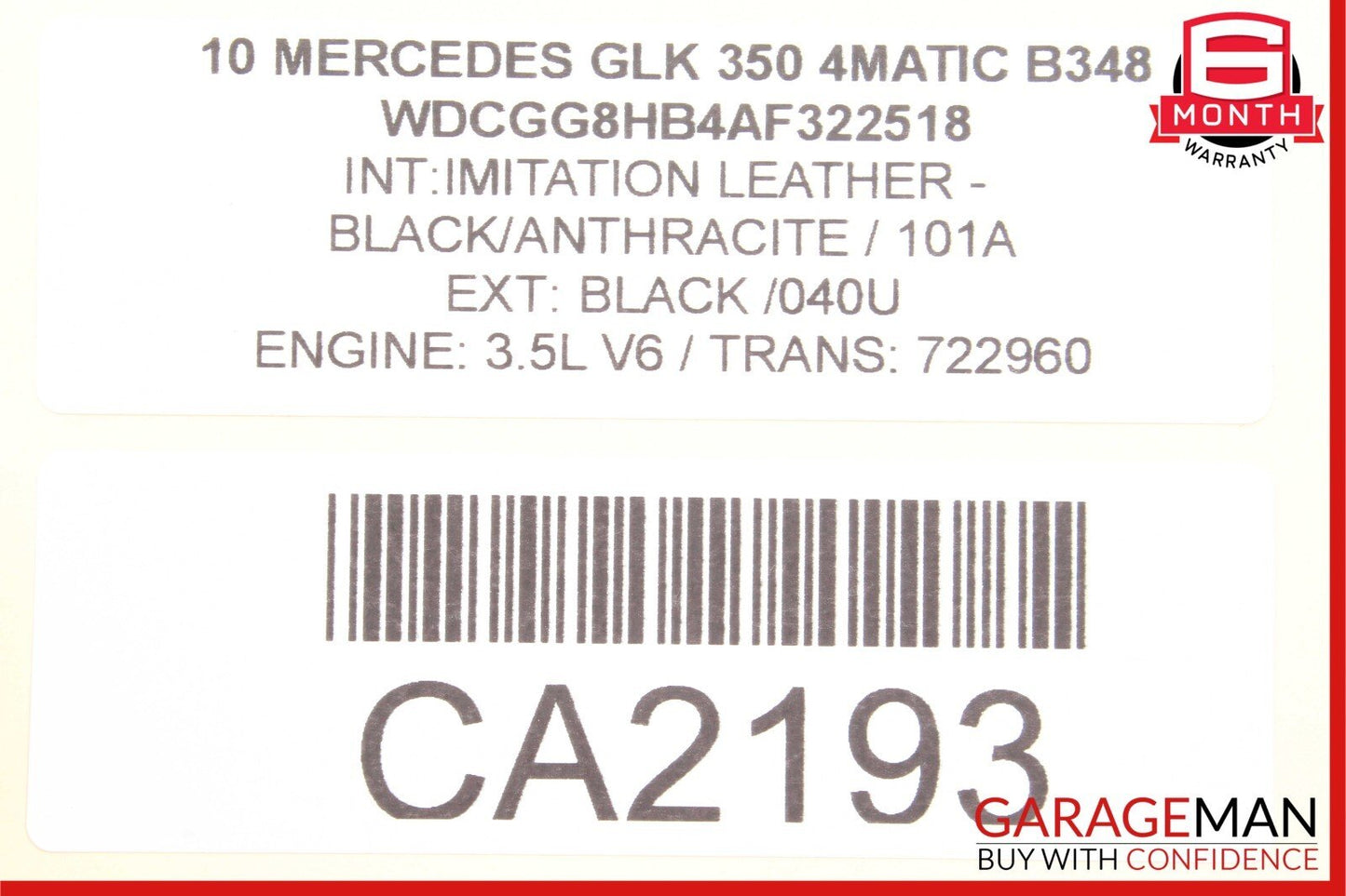 08-16 Mercedes GLK350 E350 C250 Rear Right Door Window Regulator Motor Unit