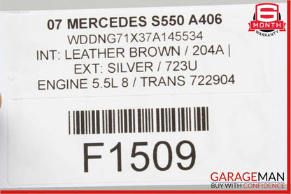 07-09 Mercedes W221 S450 S550 S500 Rear Bumper Reinforcement Impact Crash Bar