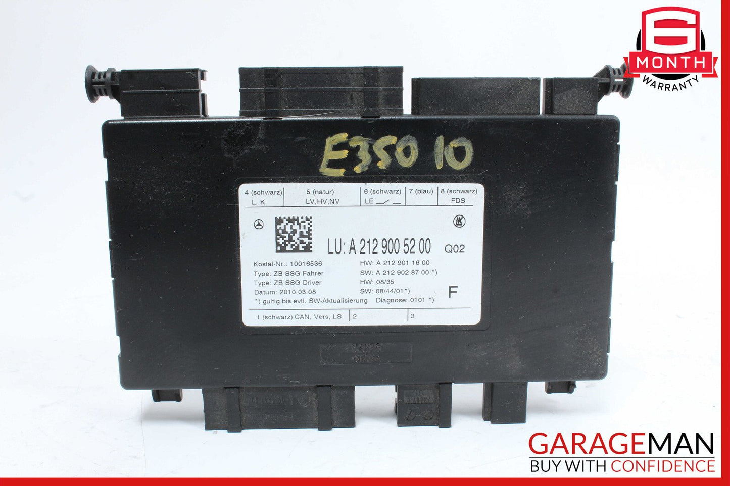 08-18 Mercedes W212 E350 C250 Seat Control Module Front Left Driver Side OEM
