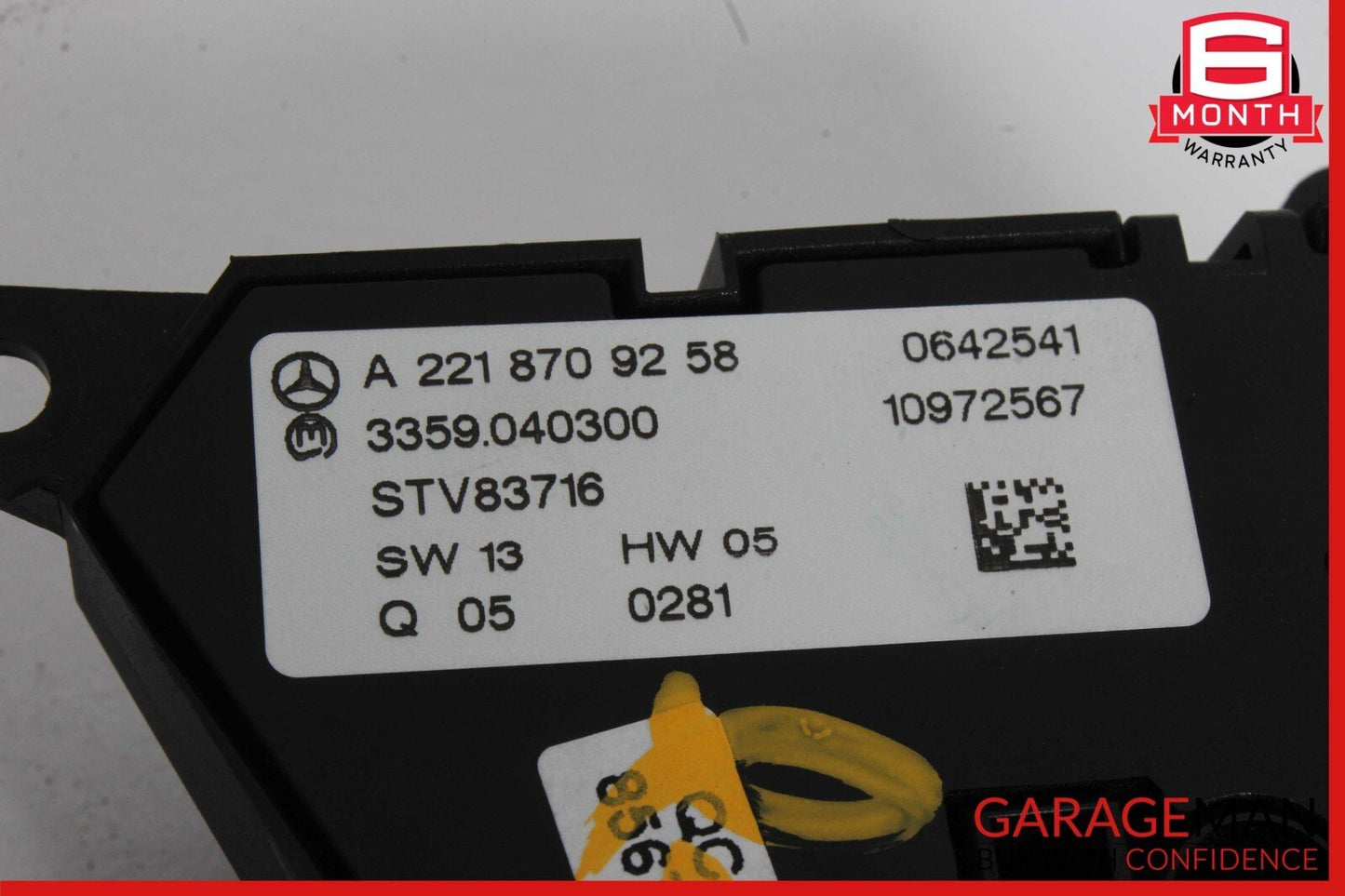 07-14 Mercedes W221 S550 Front Left Side Seat Control Memory Controller Switch