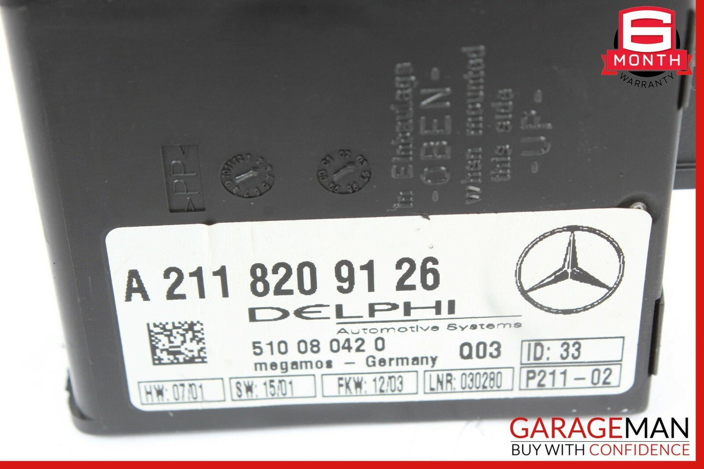 Mercedes W215 CL500 S430 E320 CLK500 Anti Theft Alarm Module 2118209126 OEM