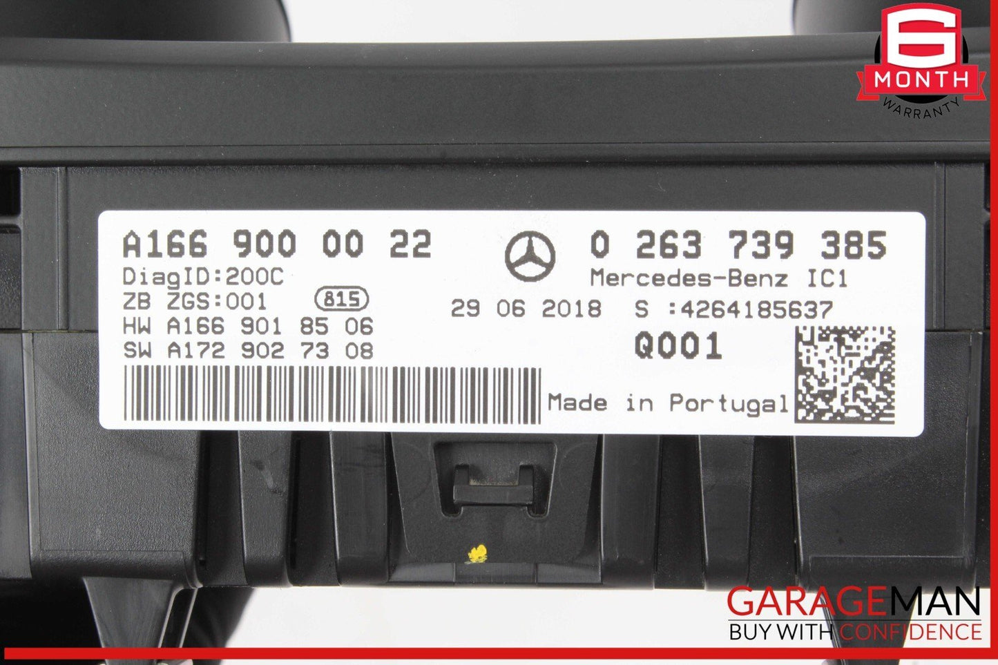 16-19 Mercedes W166 GLE400 Speedometer Instrument Cluster Gauge 1669000022 OEM