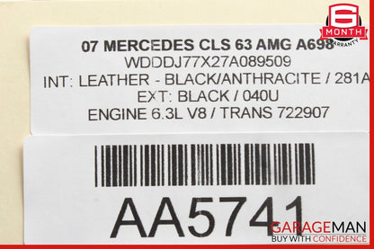 06-11 Mercedes W219 CLS500 CLS63 AMG Rear Right Door Lock Latch Actuator