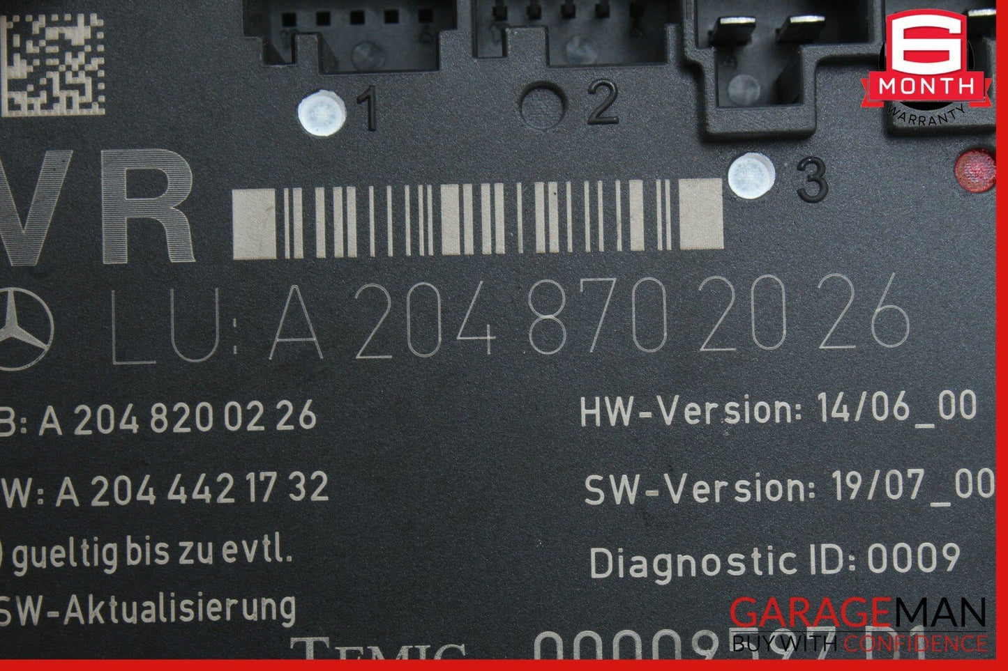 08-14 Mercedes W204 C300 C350 Front Right Side Door Control Module 2048702026