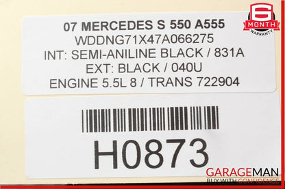 07-13 Mercedes W221 S550 S600 Dash Dashboard Air AC A/C Vent Trim Clock Assembly