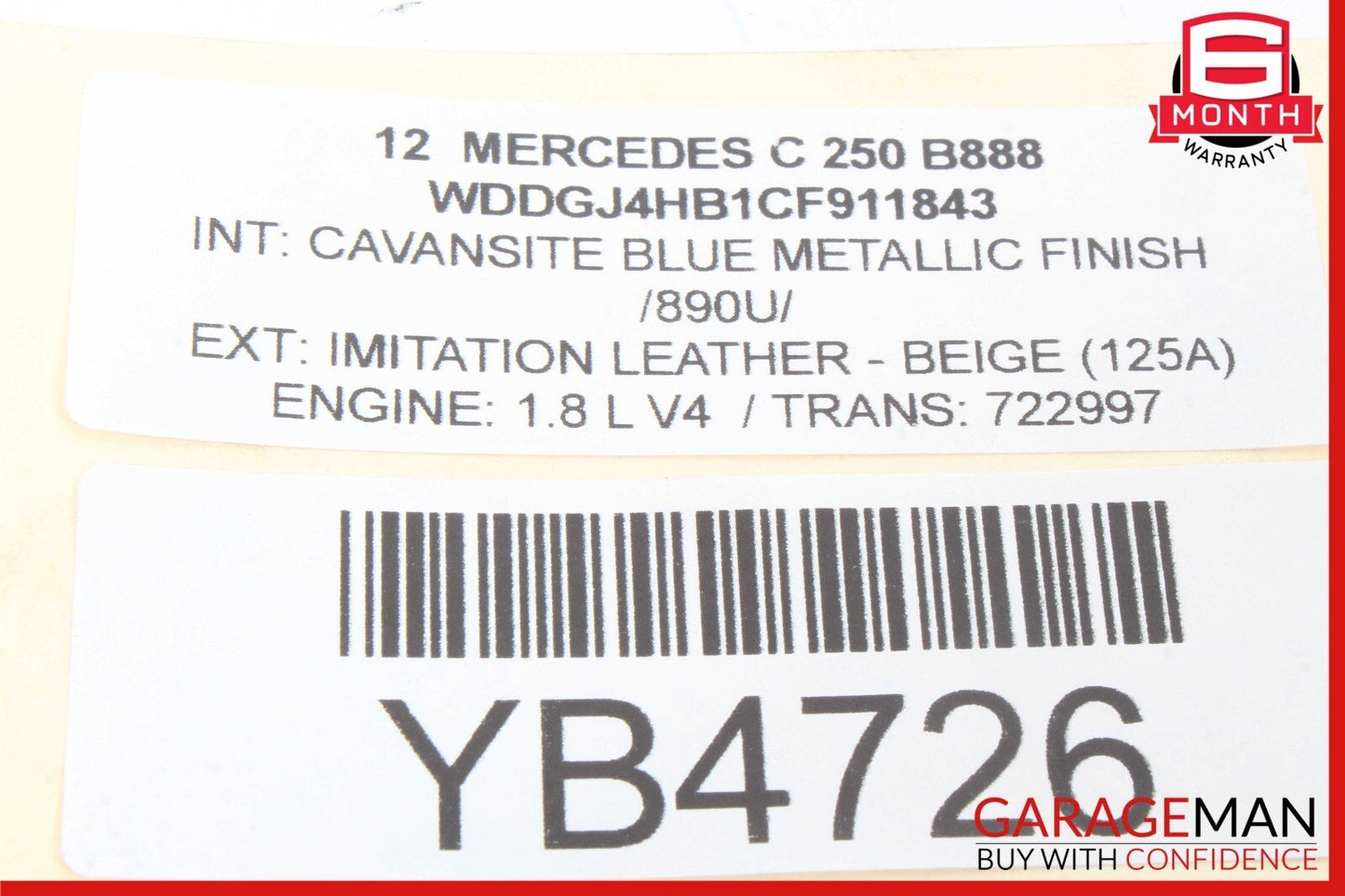 08-14 Mercedes W204 C250 C300 Upper Center Radiator Core Support Bar OEM