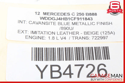 08-14 Mercedes W204 C250 C300 Upper Center Radiator Core Support Bar OEM