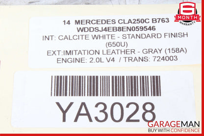 08-18 Mercedes W117 CLA250 C250 Front Left Side Exterior Door Handle OEM