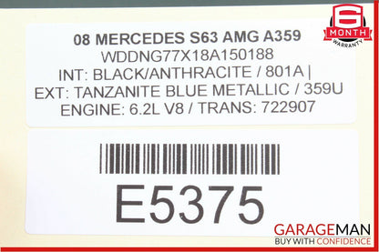 07-13 Mercedes W221 S63 Rear Left ABC Hydraulic Pipe Hose OEM