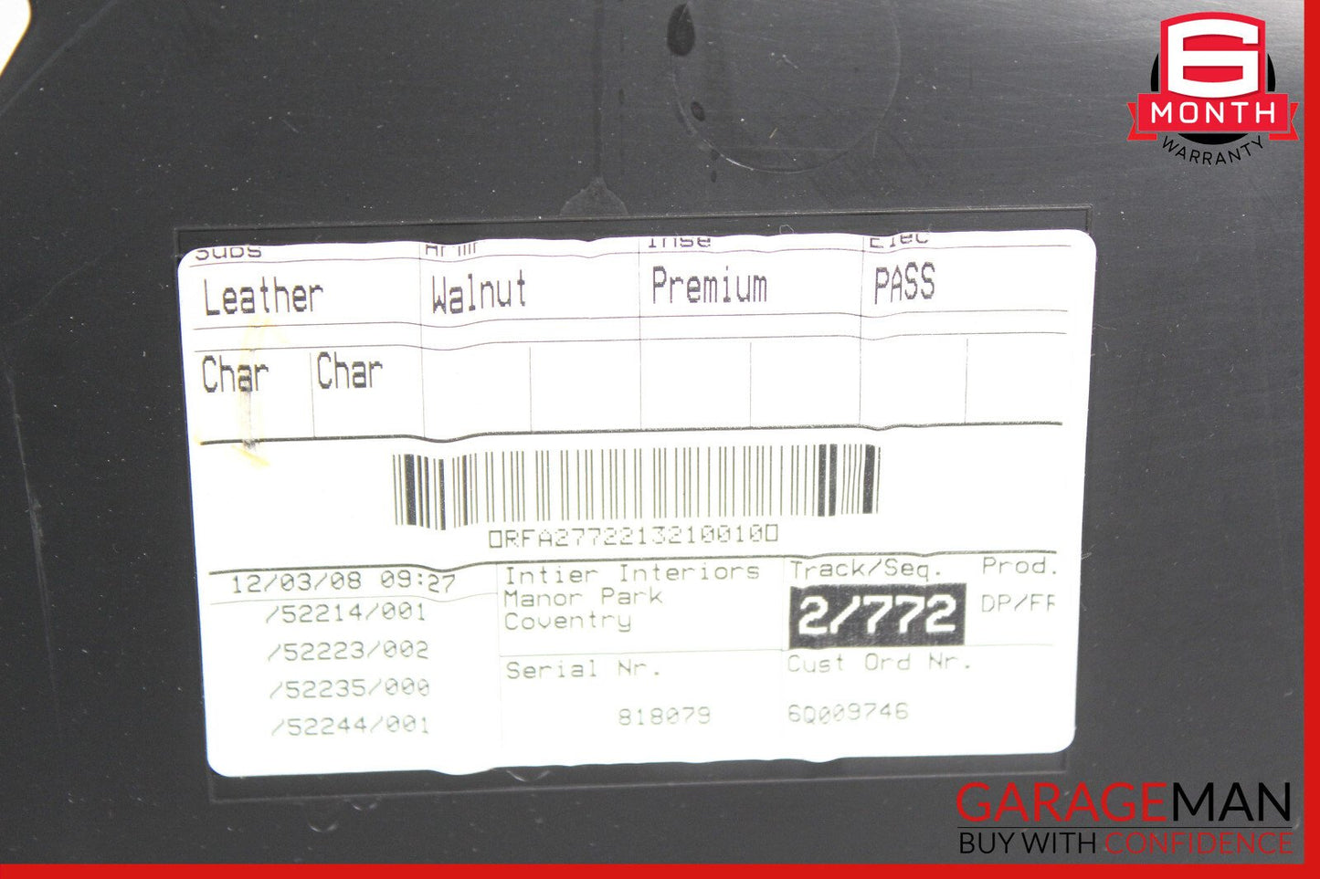 09-11 Jaguar XF Front Right Passenger Side Interior Door Panel Trim OEM