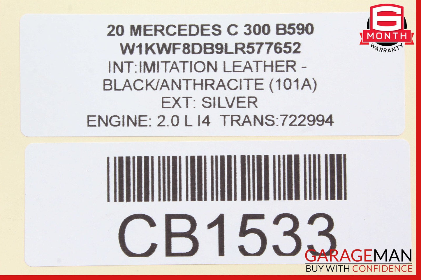 15-20 Mercedes W205 C300 Rear Right Side Suspension Upper Control Arm OEM