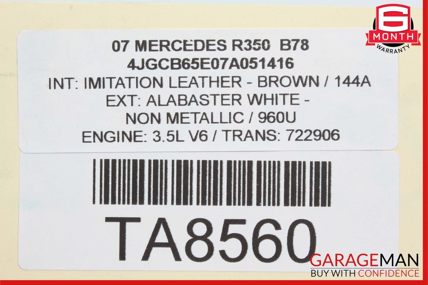 06-09 Mercedes W251 R320 R350 R63 Windshield Washer Fluid Tank Bottle Reservoir