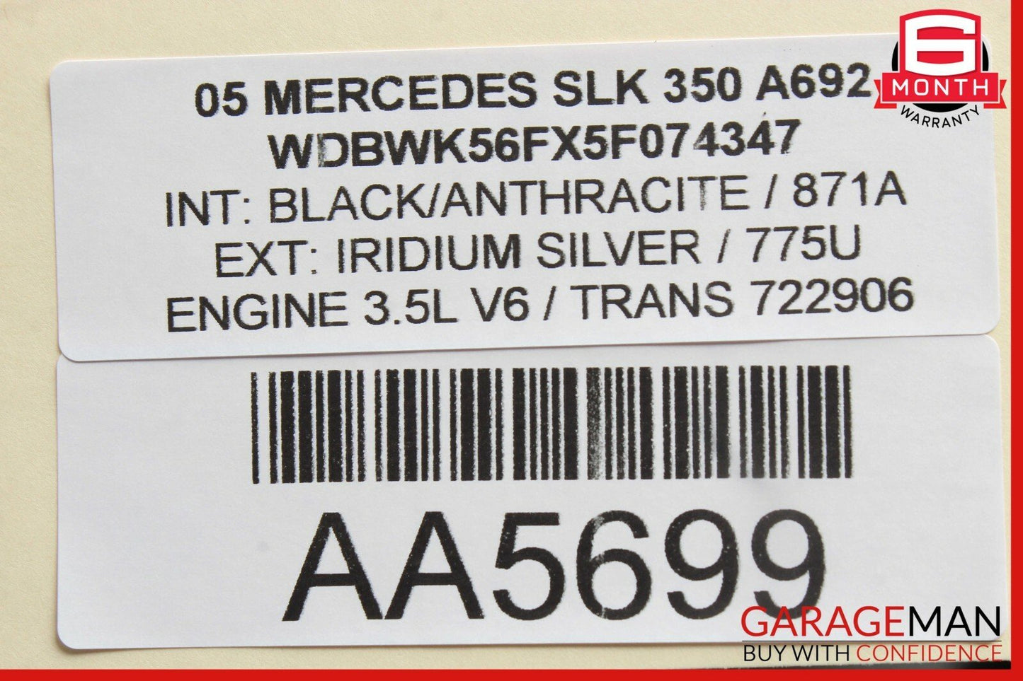 05-11 Mercedes R171 SLK280 SLK350 Front Left Side Suspension Lower Control Arm