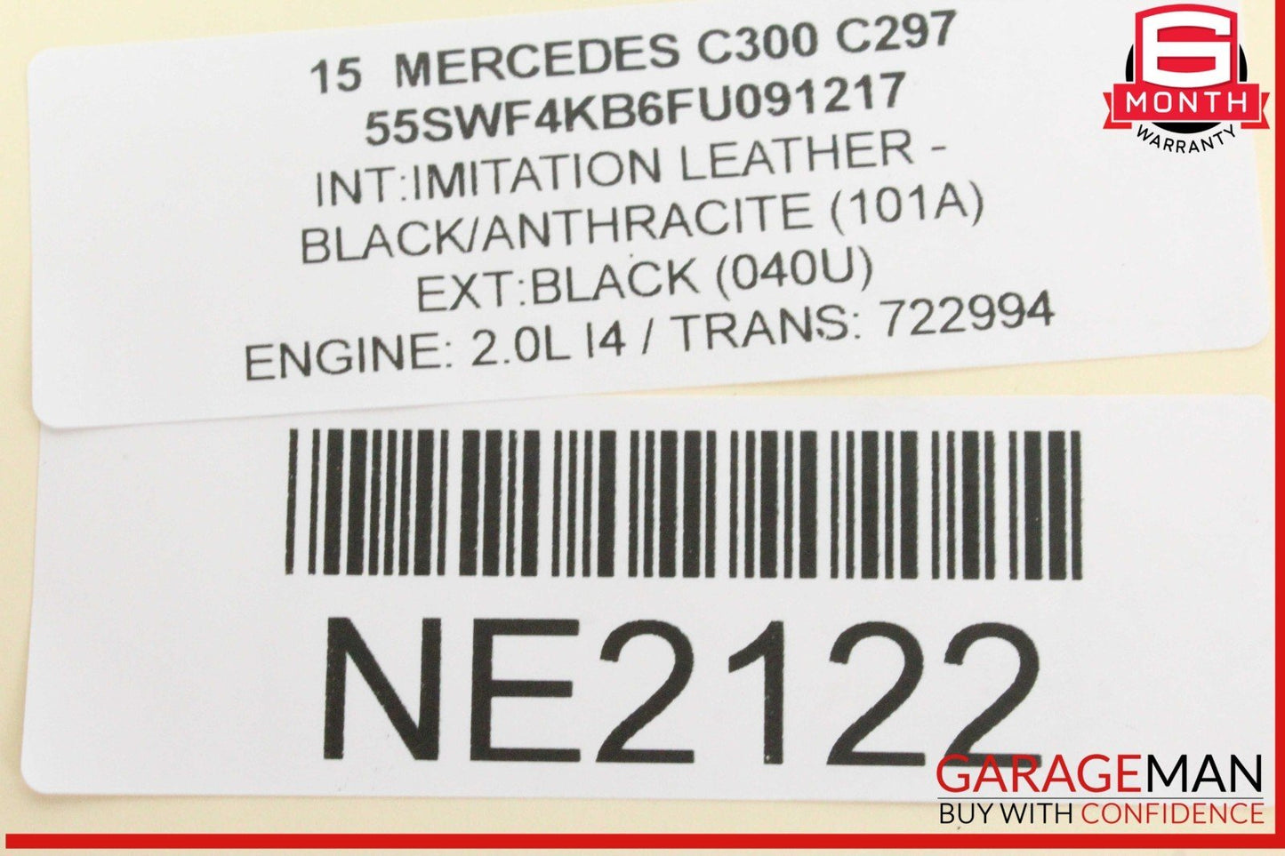 15-18 Mercedes W205 C300 Front Driveshaft Drive Shaft Propeller 2044100000 OEM