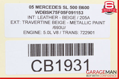 03-11 Mercedes CLS500 E550 SL500 Rear Right / Left Suspension Lower Control Arm