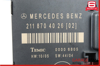 03-09 Mercedes W211 E350 E63 AMG Rear Left Driver Side Door Control Module Unit