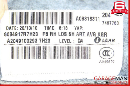 08-14 Mercedes W204 C300 Sedan Front Right Side Top Upper Seat Cushion Gray OEM
