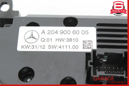 12-14 Mercedes W204 C250 AC A/C Climate Temperature Heater Switch Control Panel