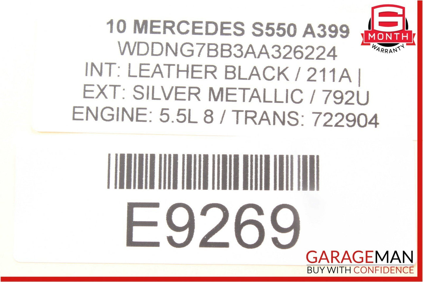 07-13 Mercedes W221 S550 Front Right Exterior Door Handle Keyless Go Silver OEM