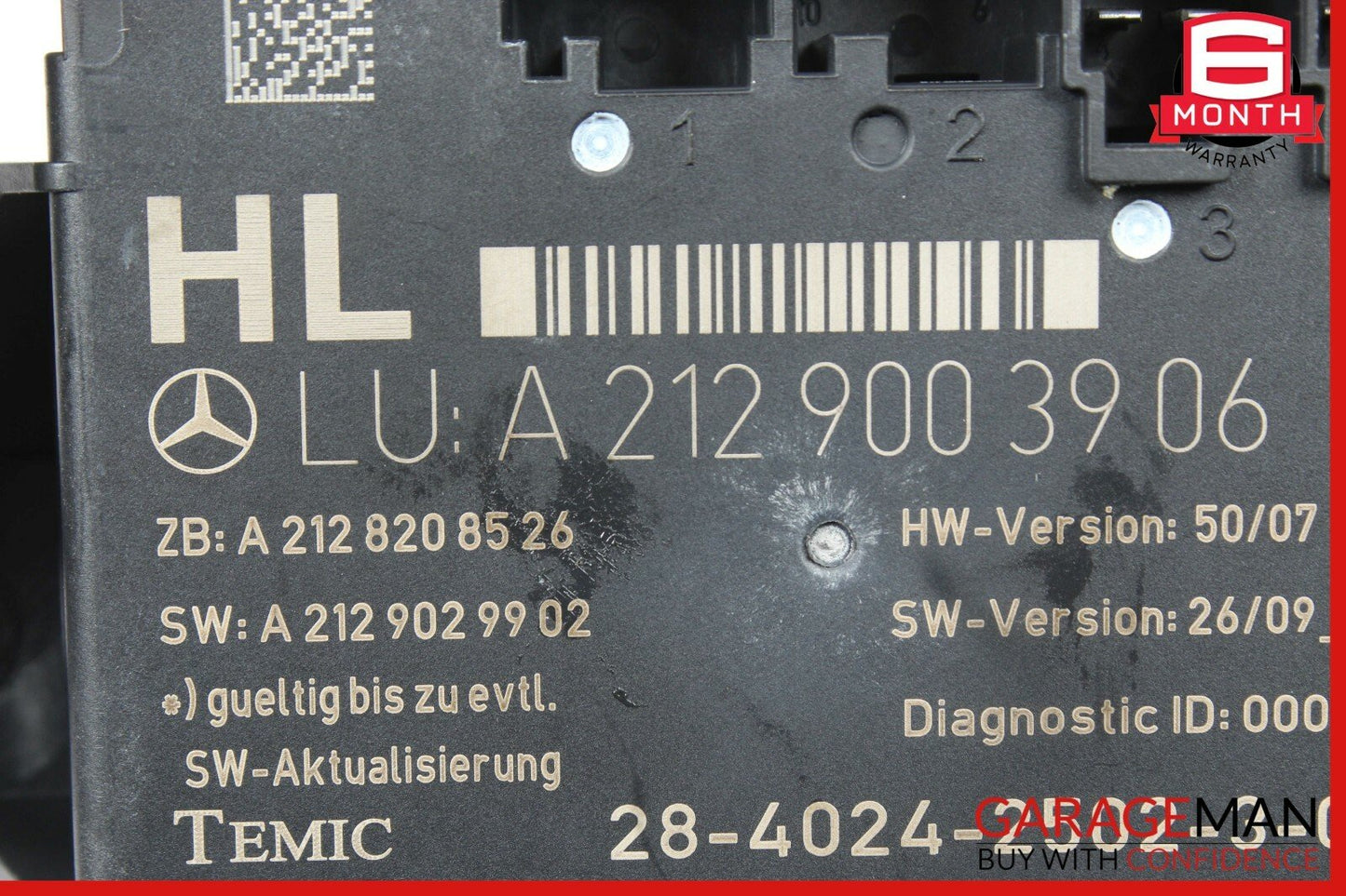08-14 Mercedes W204 C250 C300 Rear Left Driver Side Door Control Module OEM