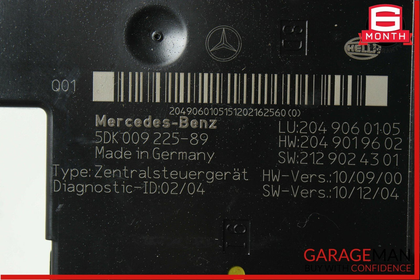 12-14 Mercedes W204 C250 C350 Rear SAM Fuse Box Relay Module Assembly OEM