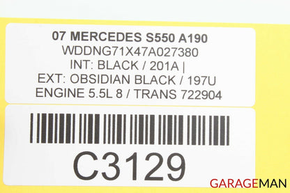 07-13 Mercedes W221 S550 CL550 Rear Trunk Fuse Box Relay Block 2215402550 OEM