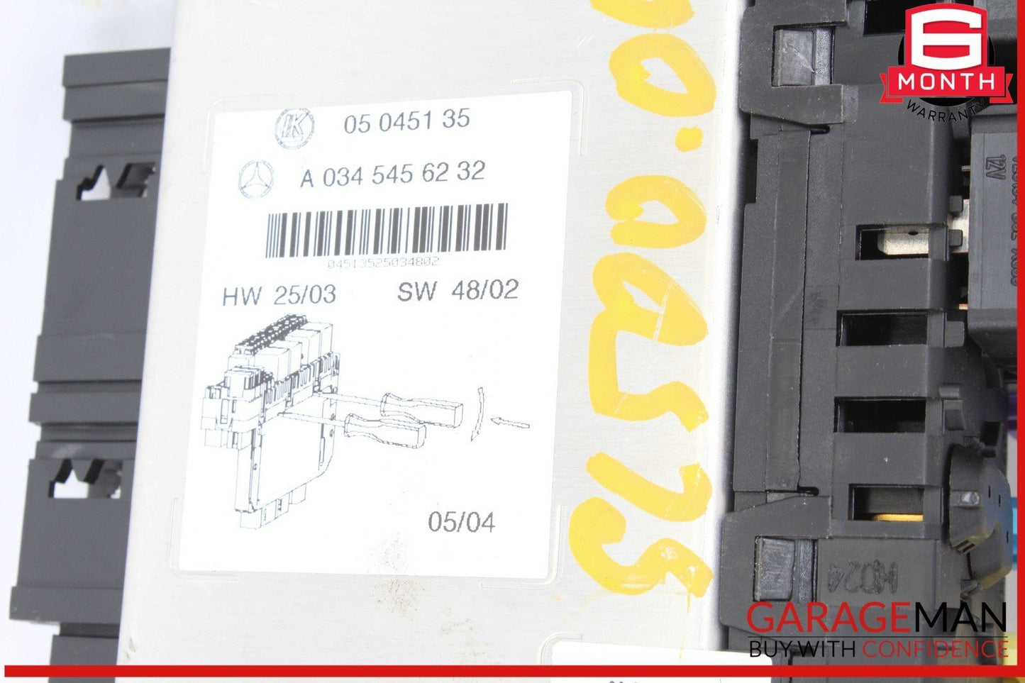 03-12 Mercedes R230 SL500 SL55 AMG SL550 Rear SAM Fuse Box Relay Module OEM