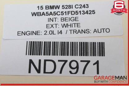 11-16 BMW 528i 535i 550i F10 Front Left Driver Side Window Regulator Motor OEM