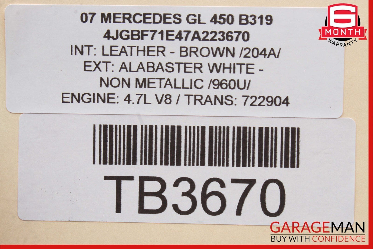 03-11 Mercedes X164 GL450 GL550 CLS500 Front Left Driver Seat Control Module OEM