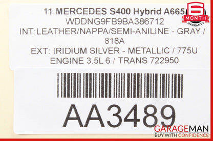 07-13 Mercedes W221 S400 S550 Rear Trunk Lid Unlock Release Trim Handle OEM