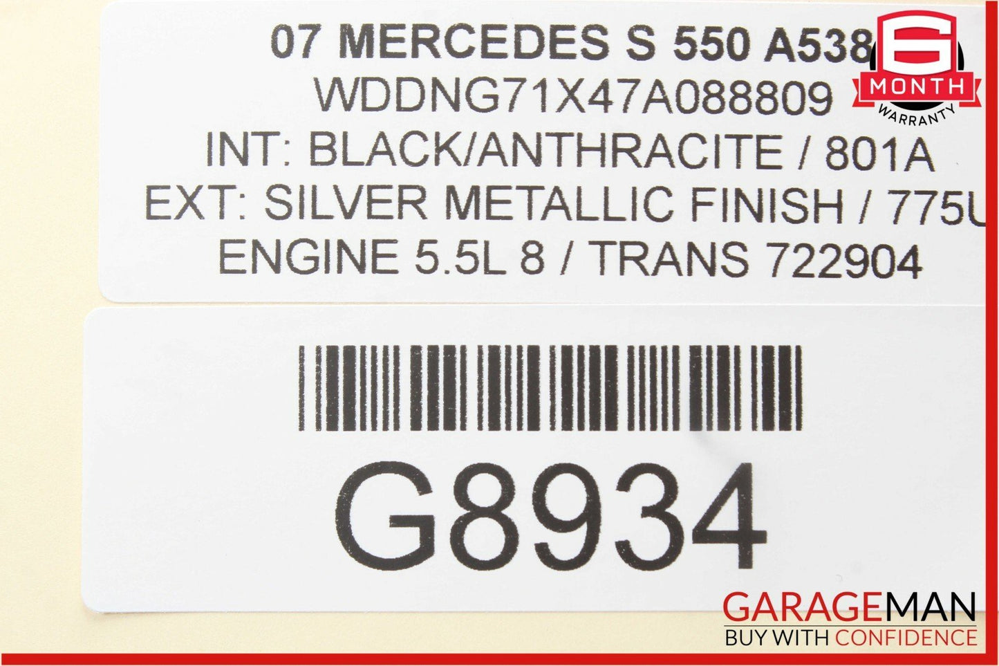 07-13 Mercedes W221 S550 S63 AMG S600 Top Shark Fin Antenna Roof GPS Silver OEM